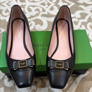 Kate Spade Black bow die ballet